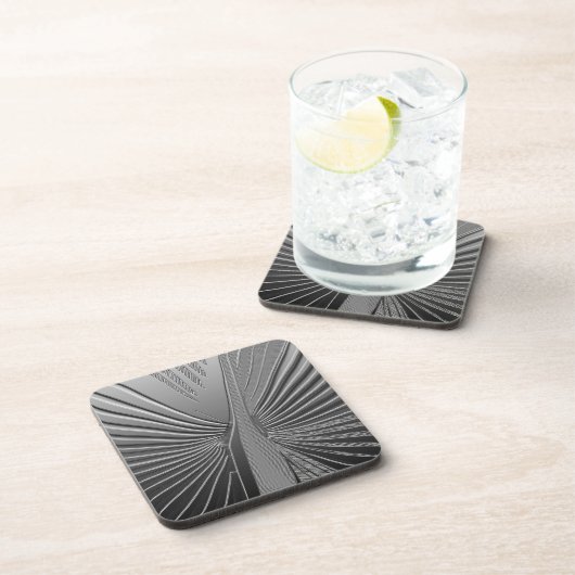 Art Deco chrome palmblad Bier Onderzetter (Rechterzijde)