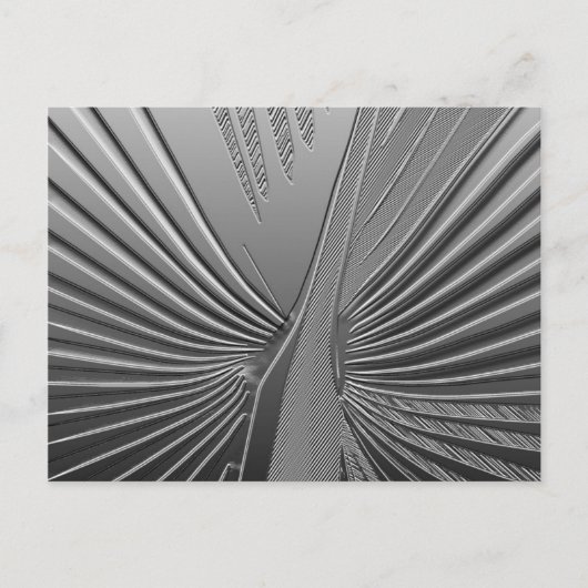 Art Deco chrome palmblad Briefkaart (Voorkant)