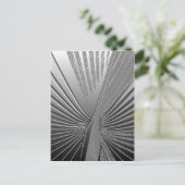 Art Deco chrome palmblad Briefkaart (Staand voorkant)