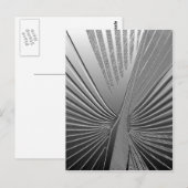 Art Deco chrome palmblad Briefkaart (Voorkant / Achterkant)