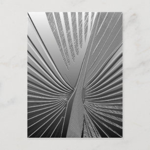 Art Deco chrome palmblad Briefkaart