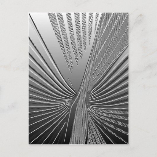 Art Deco chrome palmblad Briefkaart (Voorkant)