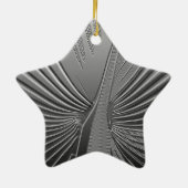 Art Deco chrome palmblad Keramisch Ornament (Achterkant)