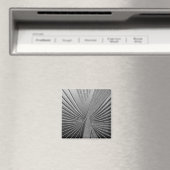 Art Deco chrome palmblad Magneet (Insitu (Vaatwasser))