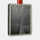 Art Deco chrome palmblad Metalen Ornament (Rechts)