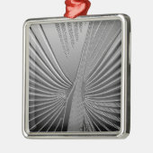 Art Deco chrome palmblad Metalen Ornament (Links)