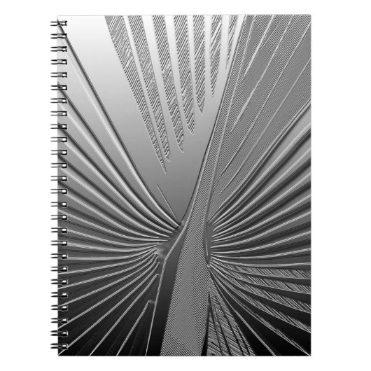 Art Deco chrome palmblad Notitieboek (Voorkant)