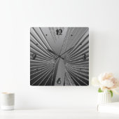 Art Deco chrome palmblad Vierkante Klok (Huis)