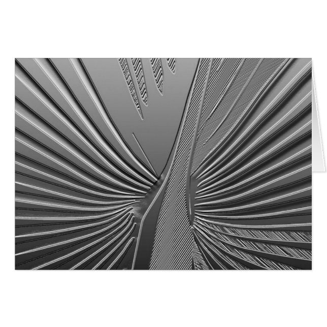 Art Deco chroom palmblad (Voorkant Horizontaal)