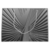 Art Deco chroom palmblad Groot Cadeauzakje (Voorkant)