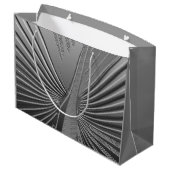 Art Deco chroom palmblad Groot Cadeauzakje (Achterkant Gekanteld)