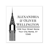 Art Deco Chrysler Building NYC Paar Zelfinktende Stempel (Design)
