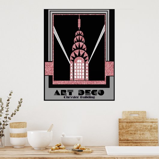 Art Deco Chrysler Building Poster (Keuken)