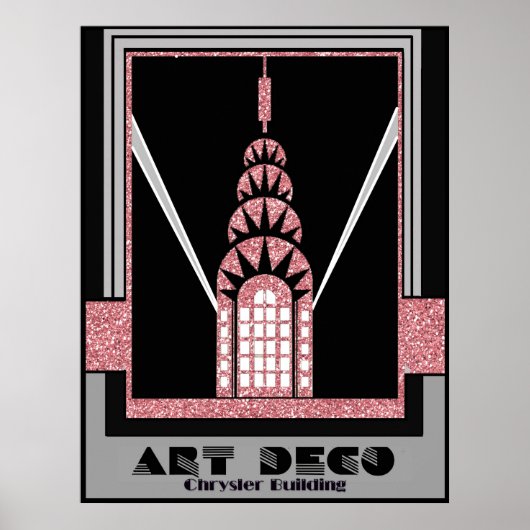 Art Deco Chrysler Building Poster (Voorkant)