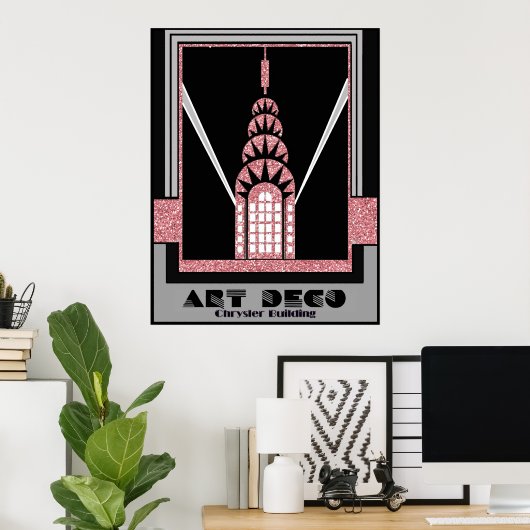 Art Deco Chrysler Building Poster (Thuiskantoor)