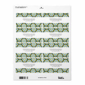 ART DECO CIRCLE PATROON ETIKET (Full Sheet)