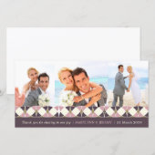  Art Deco Circles 3 Multi Photo Wedding Bedankkaart (Voorkant / Achterkant)