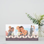  Art Deco Circles 3 Multi Photo Wedding Bedankkaart (Staand voorkant)