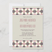 Art Deco Circles Band Elegant Vintage Bruiloft Kaart (Voorkant)