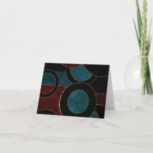 ART DECO CIRKELS BLANCO ALL-OCCASION NOTECARD BEDANKKAART