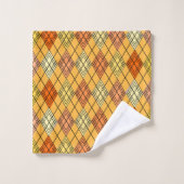 Art Deco Citrus Argyle Bad Handdoek (Wasdoekje)