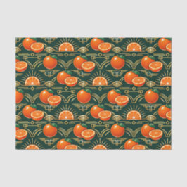 Art Deco Citrus Grove Pattern Tissuepapier