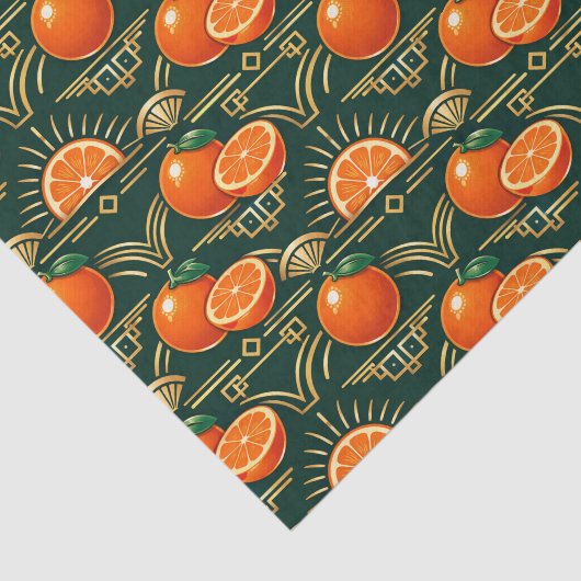 Art Deco Citrus Grove Pattern Tissuepapier (Detail)