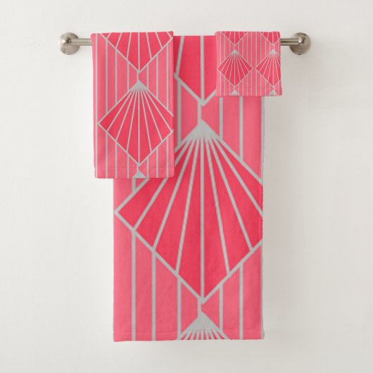 Art Deco Clam Shells Bad Handdoek (Insitu)