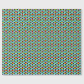 Art Deco Clamshells (groen, rood, aqua & paarse) Cadeaupapier (Vlak)