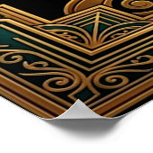 Art Deco Clapperboard Cyborg Silhouette Art Poster (Hoek)