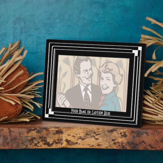 Art Deco Classic (Horizontaal - Gepersonaliseerd) Fotoplaat (Zijkant)