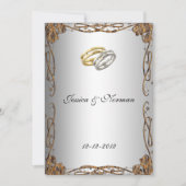 Art Deco Classic Wedding Invitation Kaart (Voorkant)