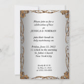 Art Deco Classic Wedding Invitation Kaart (Achterkant)