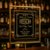 ART Deco Cocktail bar 1920's Gatsby Party Poster