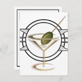 Art Deco Cocktail Briefkaart (Voorkant / Achterkant)