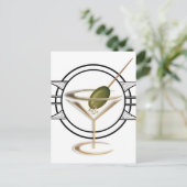 Art Deco Cocktail Briefkaart (Staand voorkant)
