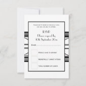 Art Deco Cocktail Design RSVP-kaarten RSVP Kaartje (Achterkant)