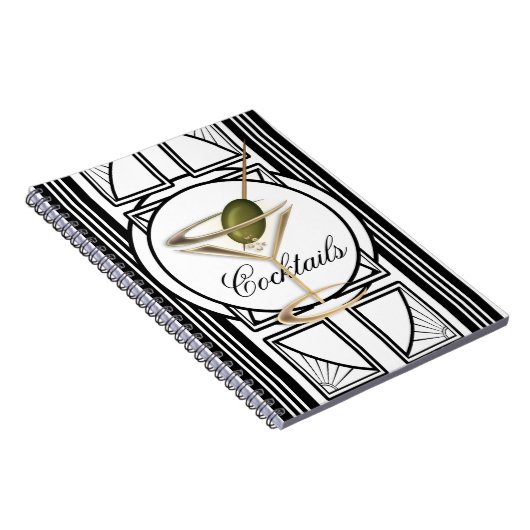 Art Deco Cocktail Notitieboek (Rechterzijde)