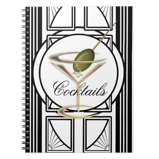 Art Deco Cocktail Notitieboek (Voorkant)
