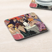 Art Deco Cocktail Party in Nightclub Bier Onderzetter (Linkerzijde)