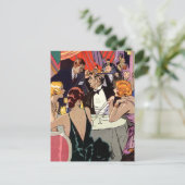  Art Deco Cocktail Party in Nightclub Briefkaart (Staand voorkant)