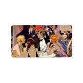  Art Deco Cocktail Party in Nightclub Etiket (Voorkant)