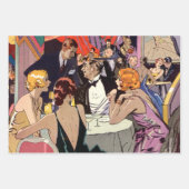 Art Deco Cocktail Party in Nightclub Inpakpapier Vel (Voorkant 3)