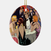 Art Deco Cocktail Party in Nightclub Keramisch Ornament (Rechts)