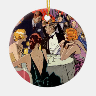 Art Deco Cocktail Party in Nightclub Keramisch Ornament