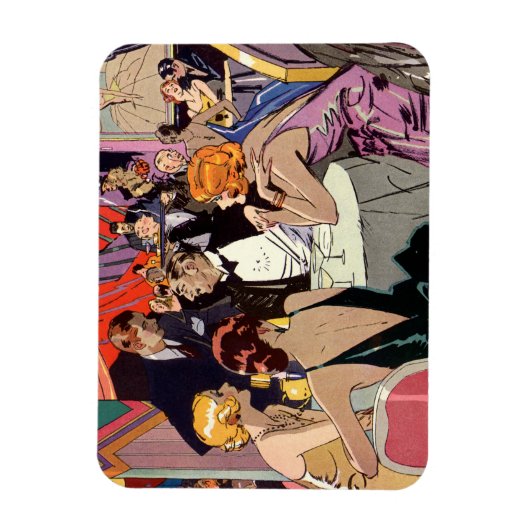  Art Deco Cocktail Party in Nightclub Magneet (Verticaal)