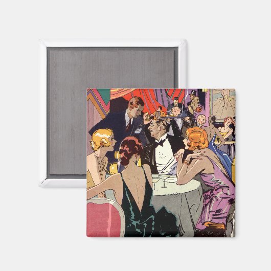  Art Deco Cocktail Party in Nightclub Magneet (Voorkant / Achterkant)