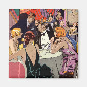  Art Deco Cocktail Party in Nightclub Magneet (Voorkant)