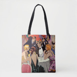  Art Deco Cocktail Party in Nightclub Tote Bag
