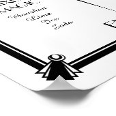 Art Deco-cocktailbord, handtekening, streepjesbord Poster (Hoek)